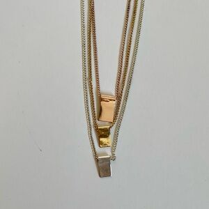 3/$20 Gold Silver Rose Gold Minimalist Necklace